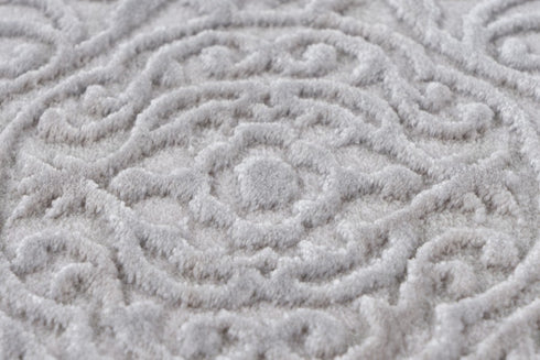 Pierre Cardin - Vendome 701 Luxury Silver Rug with Floral Design - ADORE RUGS and FLOORING